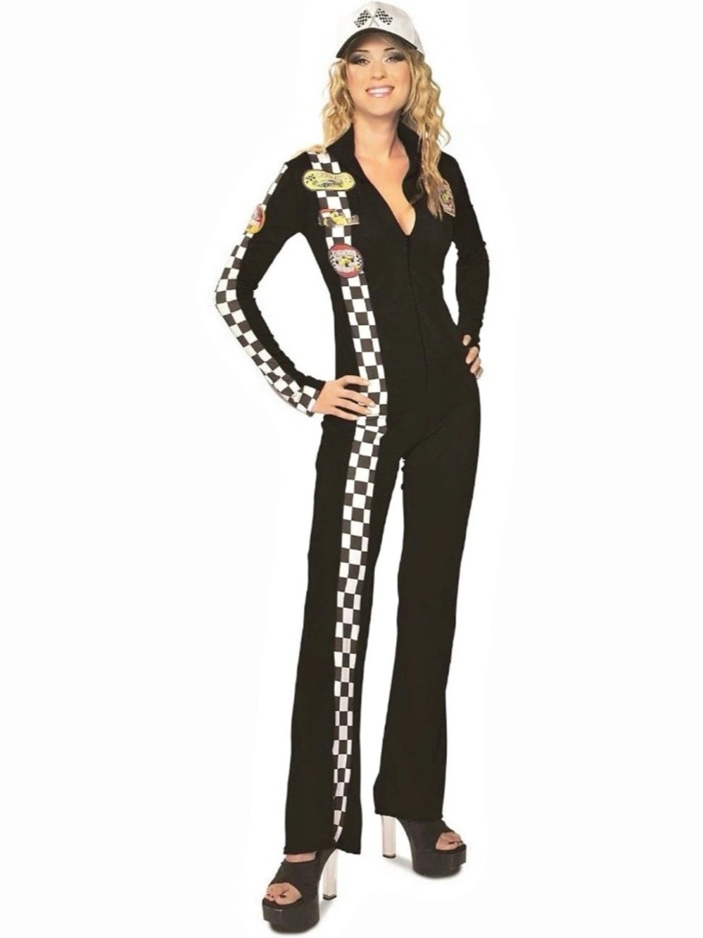 NWT Secret Wishes Black Racer Costume Black & White Small NWT